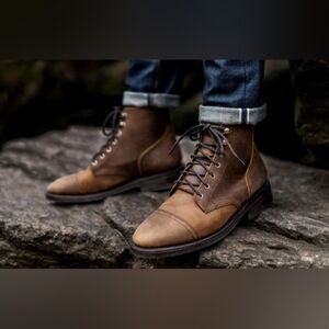 Thursday Boot Captain Everyday Brown Leather Handmade Lace Up Boots 10.5